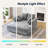 Upholstered Sleeper Sofa Bed Chaise Lounge Chair With Clear Acrylic Leg-2088044604