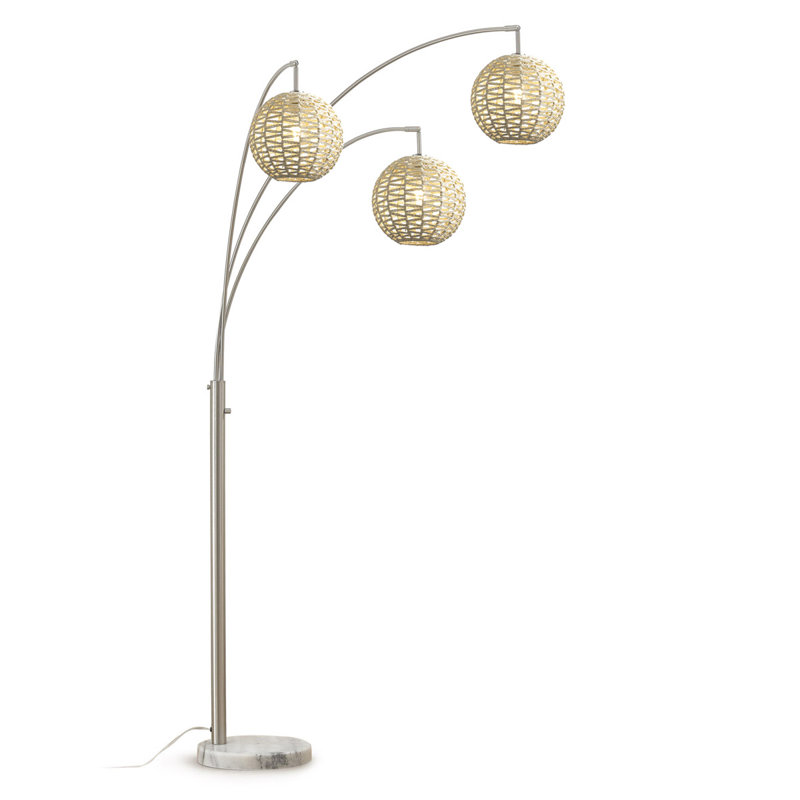 Bashkim 83" Tree Floor Lamp, Nickel brossé
