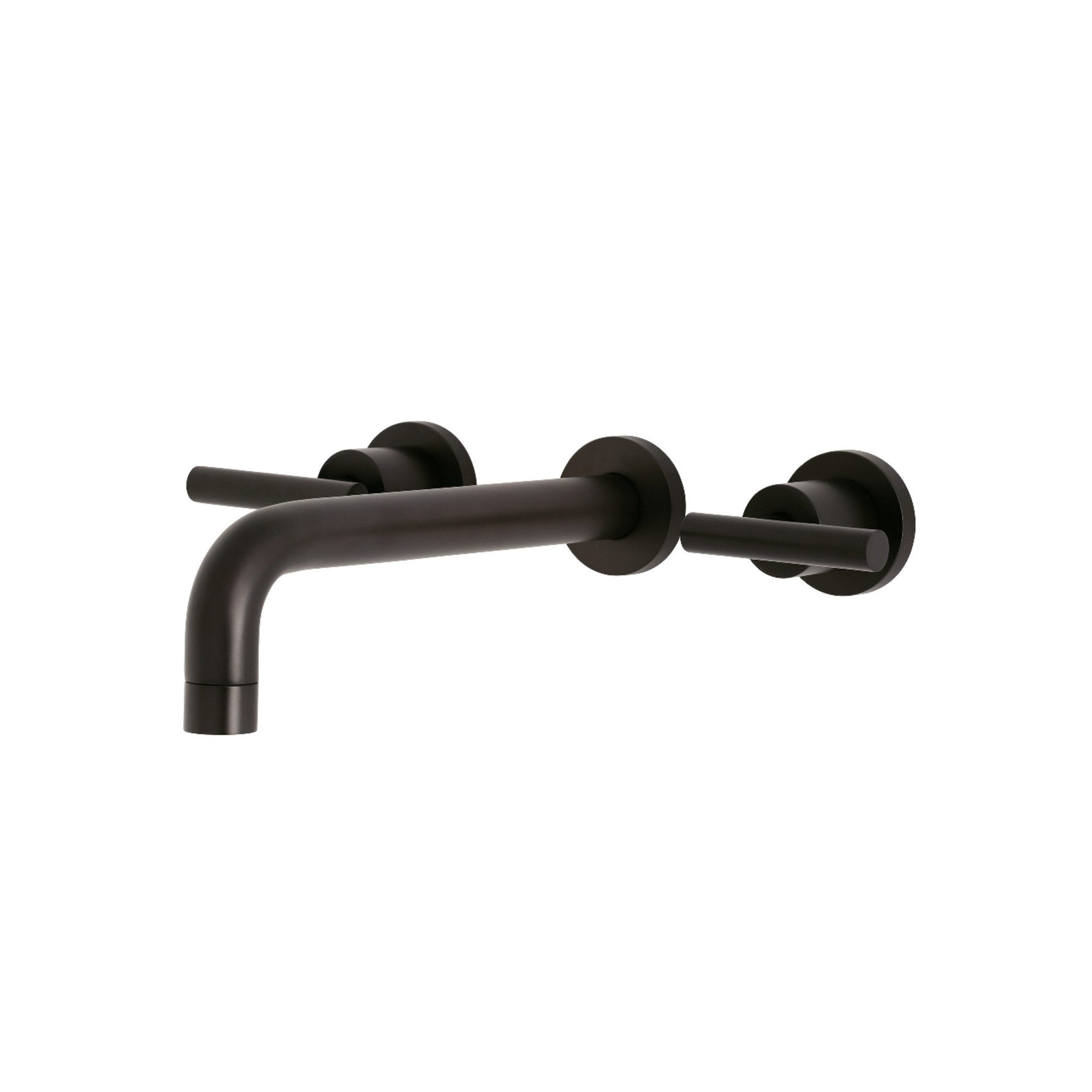 Kingston Brass Manhattan Two-Handle 3-Hole Wall Mount Roman Tub Faucet, Oil Rubbed Bronze