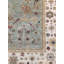 Tapis bleu / vert en laine noué à la main Waco-832991056