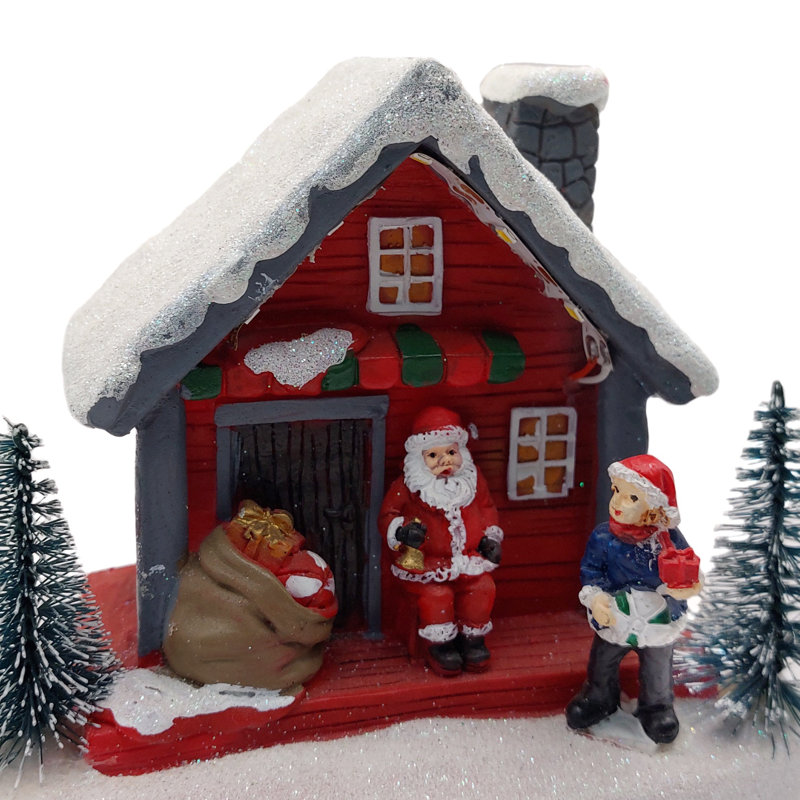 Chalet de Noël avec le père Noël. Village F07-N1-7-578B