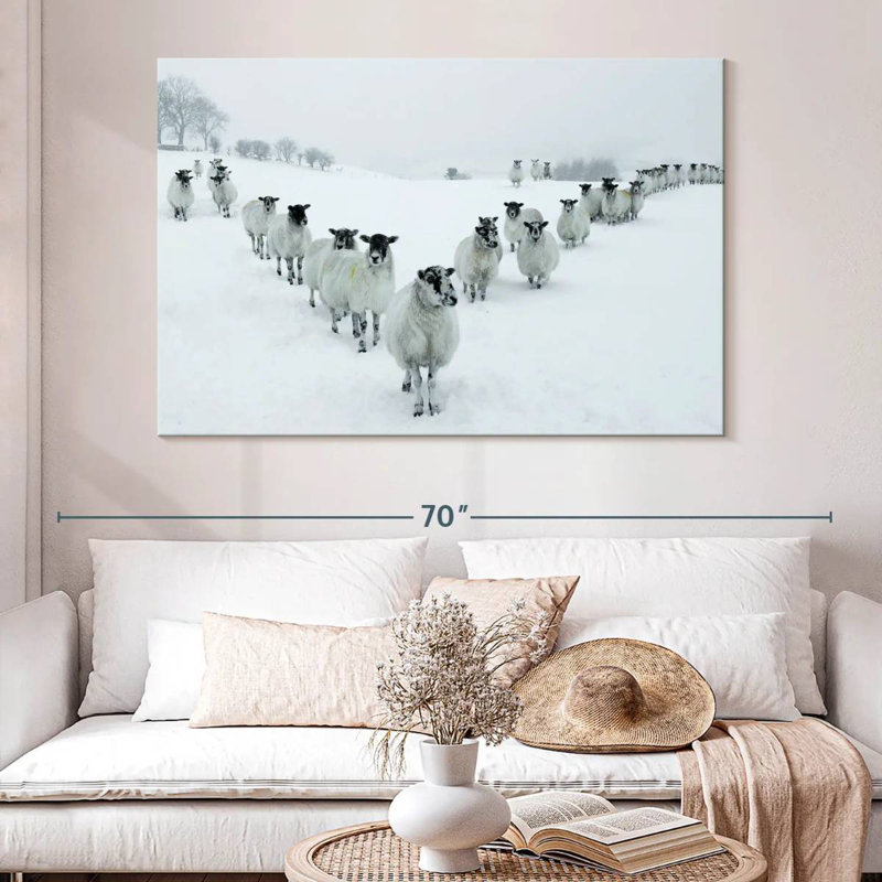 Brampt Winter Sheep, 34" H x 51" W