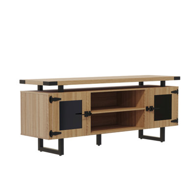 Mirella Low Wall Cabinet Wood Doors