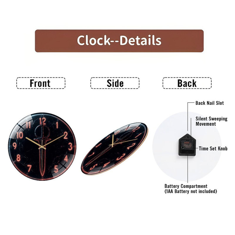 Horloge murale avec horloge 12 po