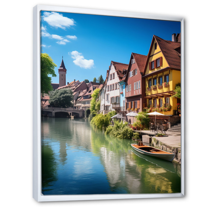 Kolee, rivière Wanderlust, Allemagne, Cadre flottant blanc, H 40 po x l 30 po x P 1,5 po