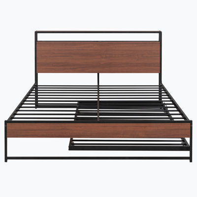 Modern Design Modern Metal Platform Bed Frame With Bed
