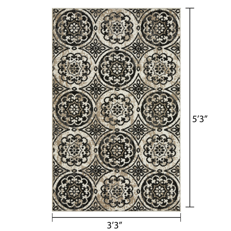 Ginerva Performance Geometric Indoor Rug, Rectangle 3'3" x 5'3"