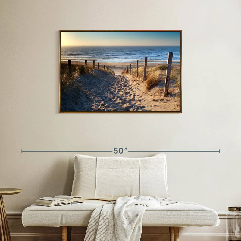 Path to North Sea Moxley, Cadre flottant doré, 37 po x 25 po