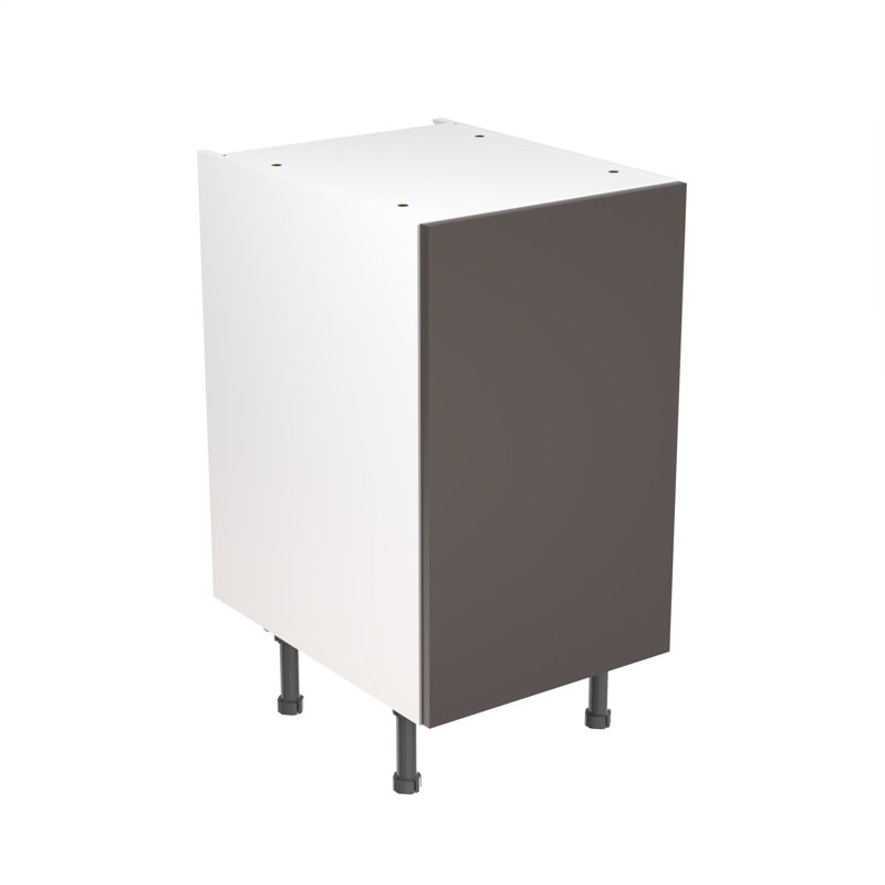KitchenKit Flatpack Slab Matt Base Unit, 87cm H x 45cm W x 57cm D, Graphite