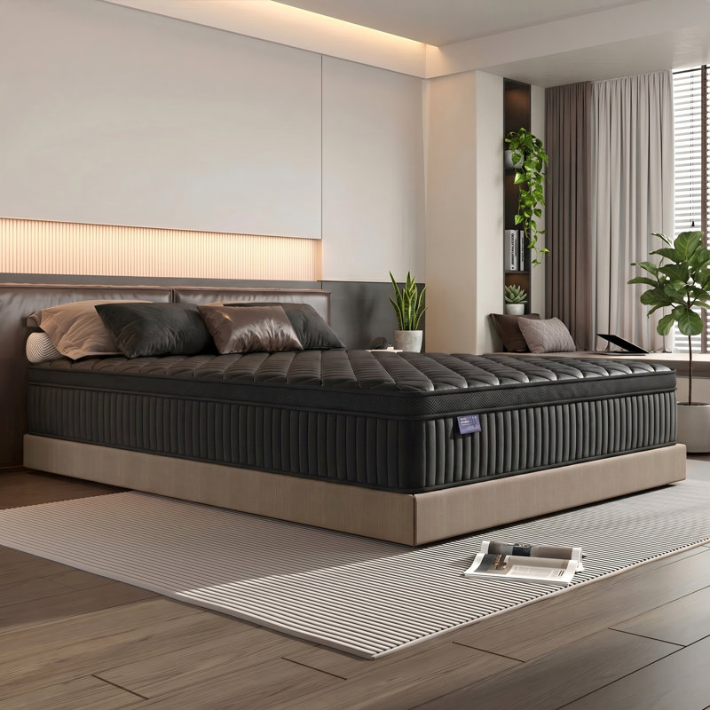 Matelas très ferme de 14 po pour le mal de dos - soutien orthopédique à 7 zones, 14, Très grand lit