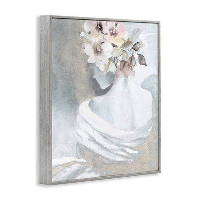 «Woman & Florals Visage», art de la giclée encadrée par Carol Robinson