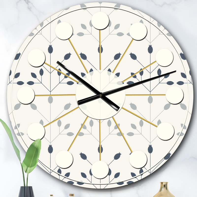 Horloge murale rétro Mid-Century, Surdimensionné