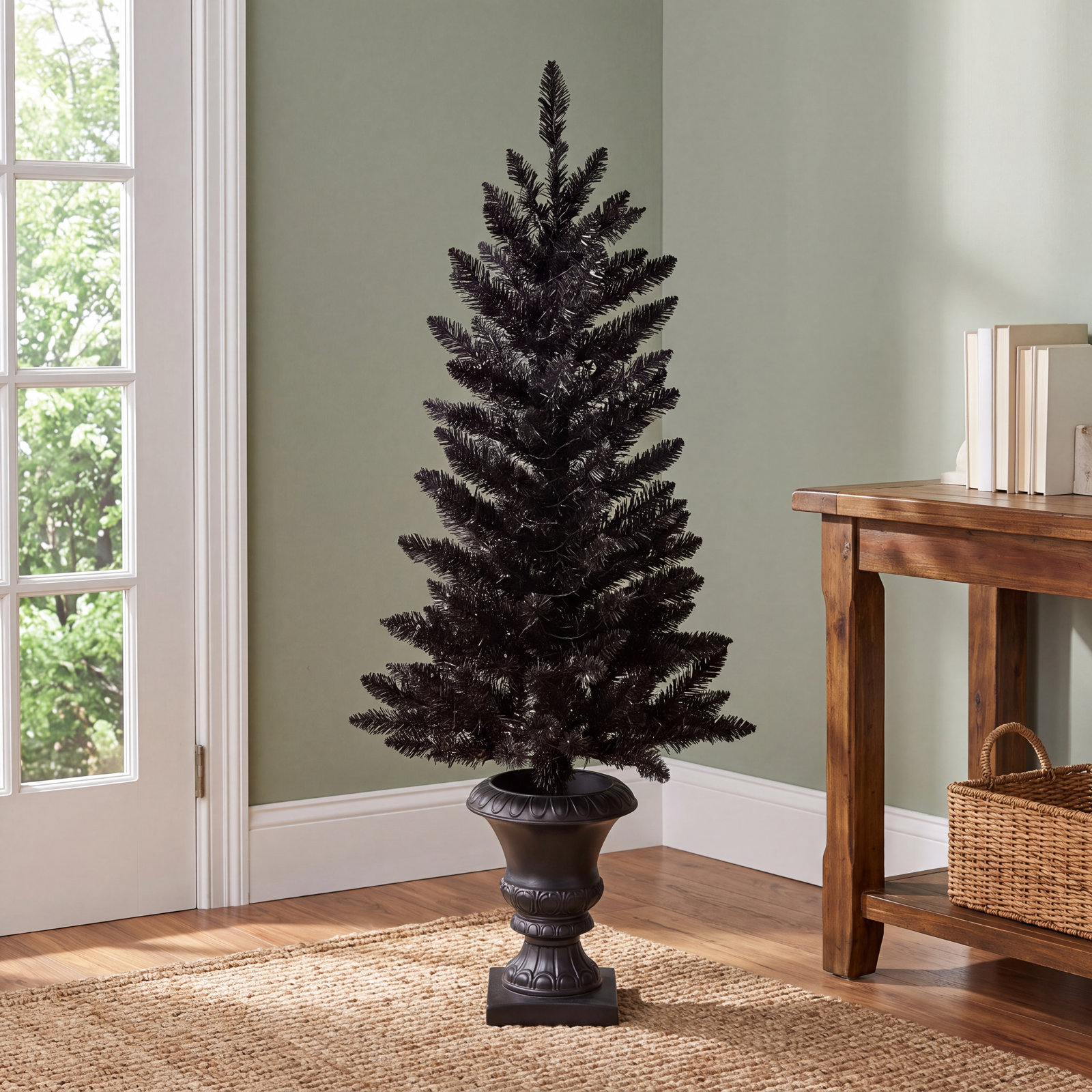 Ambler 4' Black Halloween Lighted Tree