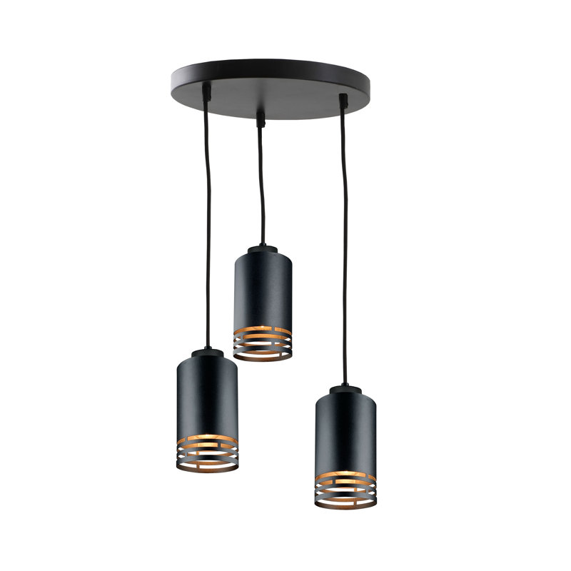 - Light Pendant, Black, 3 Lights