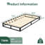 6" Low Profile Bed Steel Bedframe with Wood Slats Support-1743868402