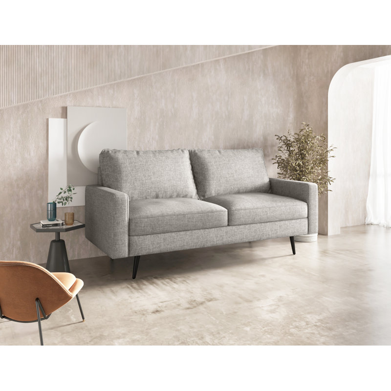 Canapé 70 avec accoudoirs carrés, Polyester beige
