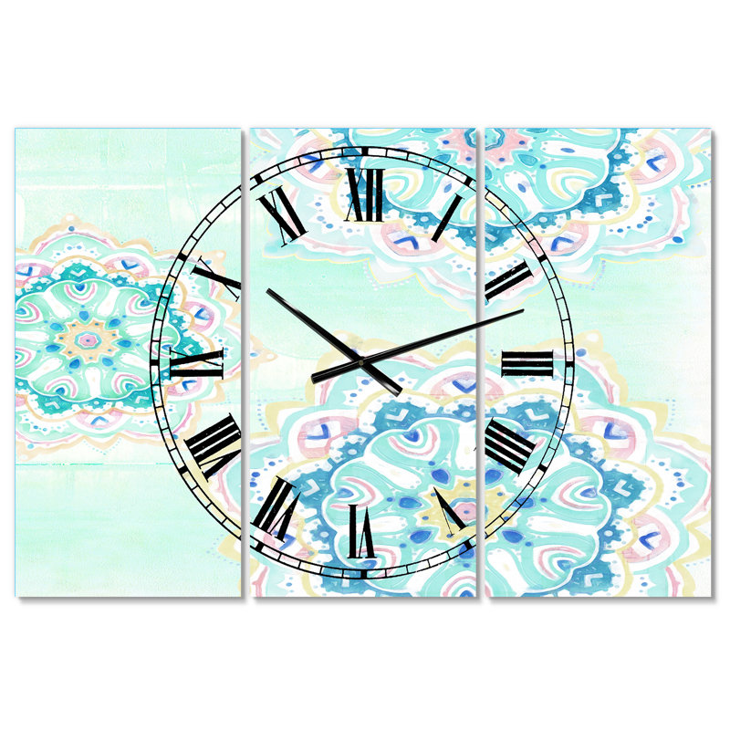 Horloge murale 3 panneaux Swigart
