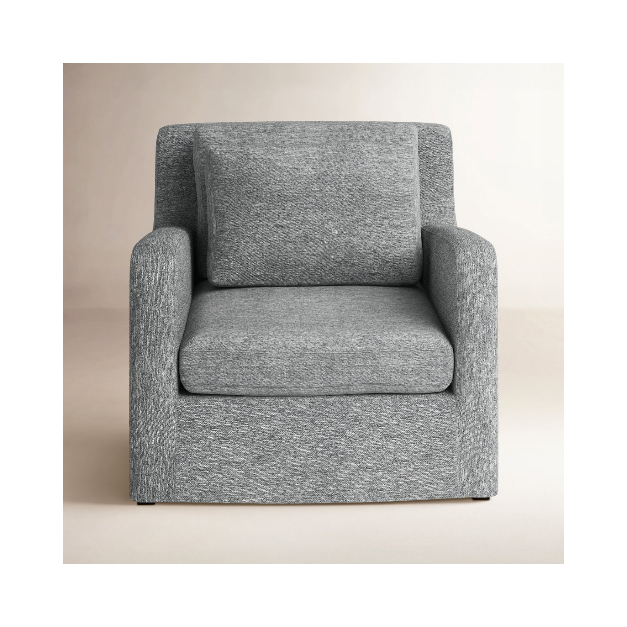 Thelia Upholstered Club Chair, Castlerock Gray