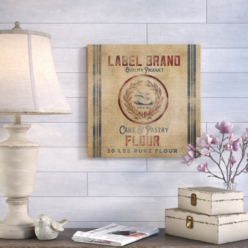« gâteau à gâteaux en toile jute bag », affiche rétro sur toile tendue, H 14 po x l 14 po