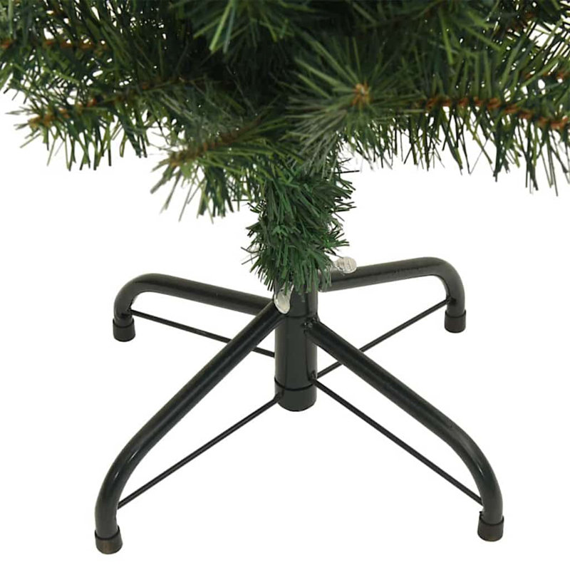 vidaXL Artificial Christmas Tree with 300 LEDs with Stand Green, 5.91 ft
