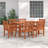 Dusek 6 - Person Wood Patio Dining Set with Rectangular Table