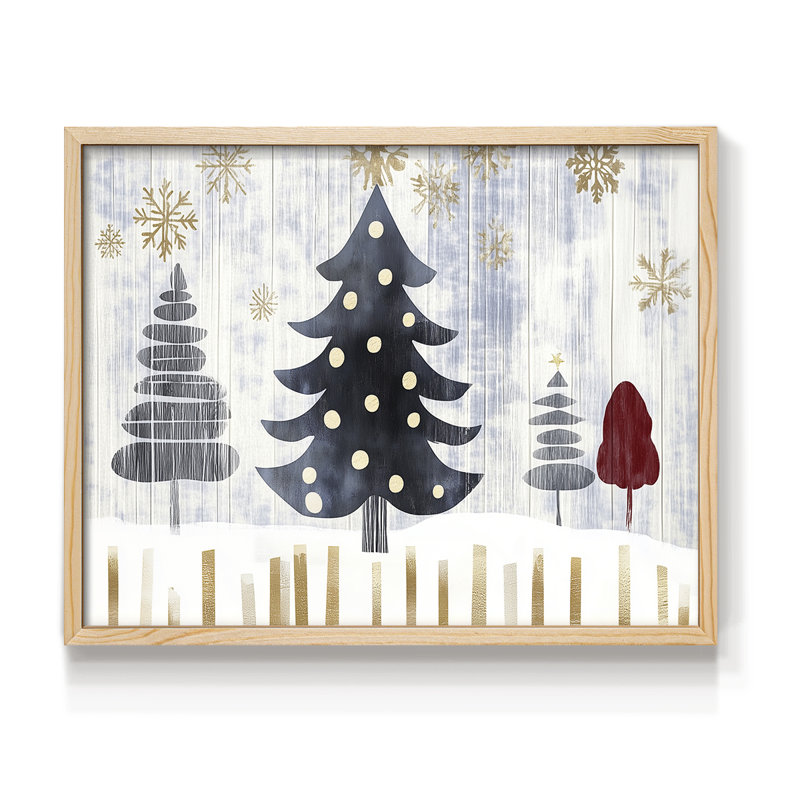 Art de Noël - CLxxi - reproduction encadrée - réversible, H 11 po x l 14 po, Naturel