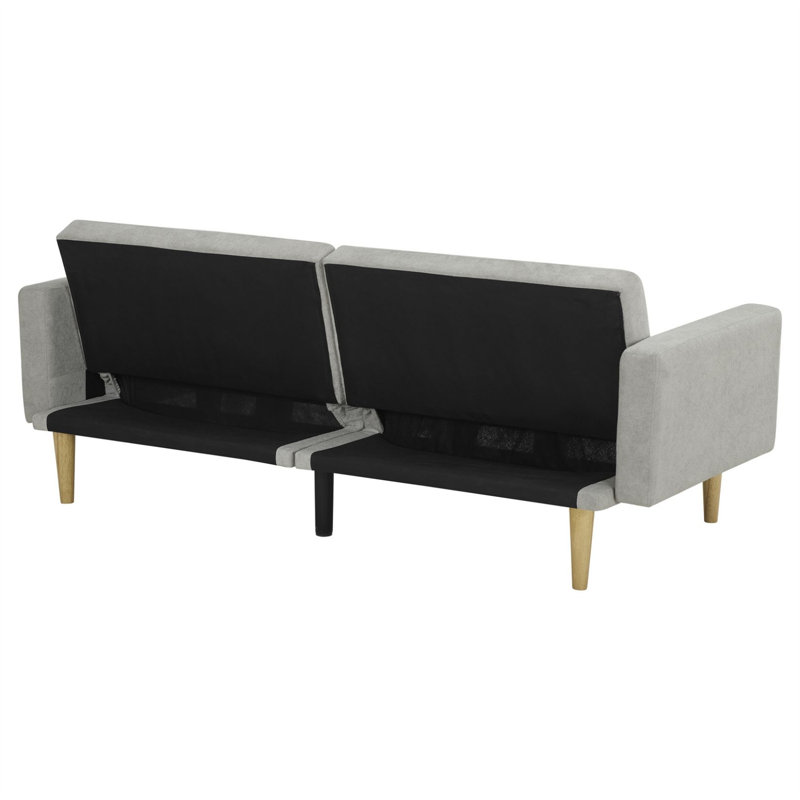Canapé en velours 76,40 po Aanvi, Velours gris