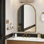 Miroir mural arqué - Miroir de meuble-lavabo élégant pour salle de bain, salon et chambre à coucher, décoration encadrée durable-198026519