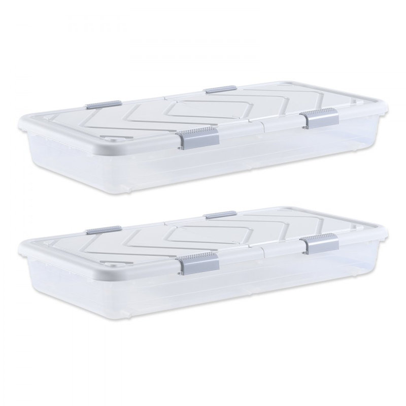 Sacs de rangement sous le lit avec roulettes 39,8 x 20,1 x 5,9 pouces