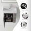 Meuble-lavabo flottant 21,6 po avec lavabo, porte à fermeture en douceur, évier en céramique, contreplaqué, gris