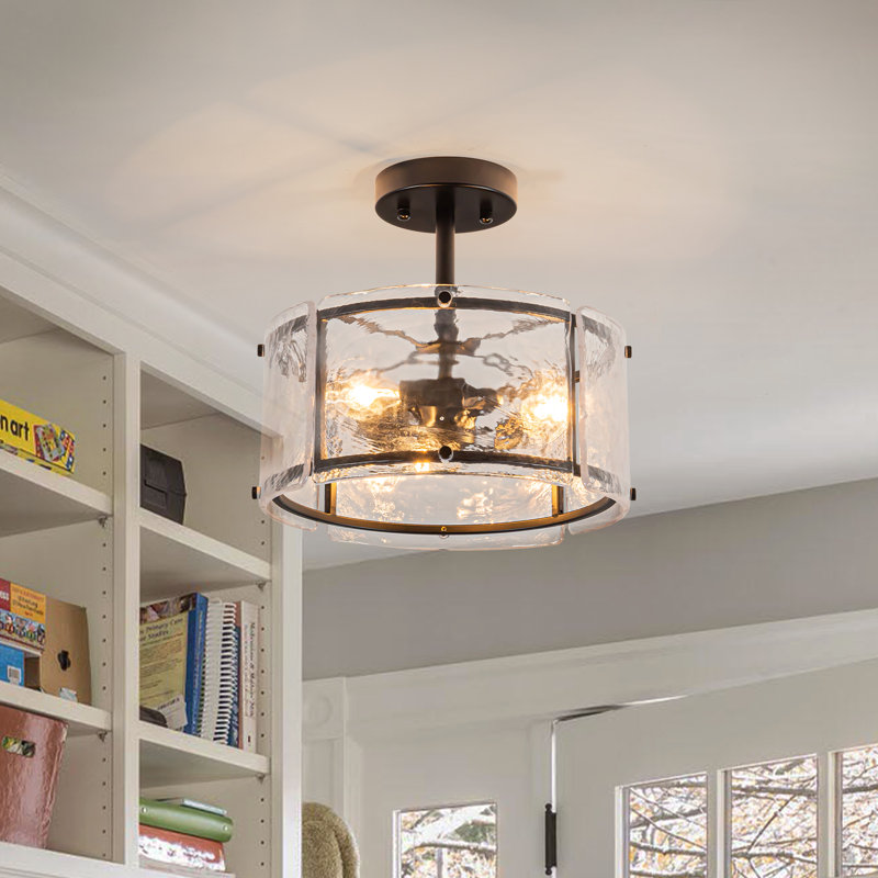 Jairdan 3-light Drum Semi Flush Mount