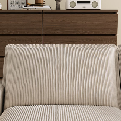 Canapé modulaire à assise profonde pour chambre à coucher et appartement, confort de salon - Modulaire avec base en bois massif