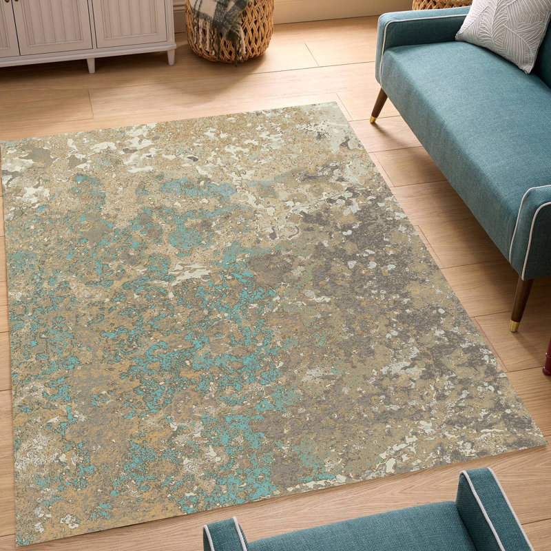 Artistic Area Rug, Blue, Rectangle 5'3" x 7'3"