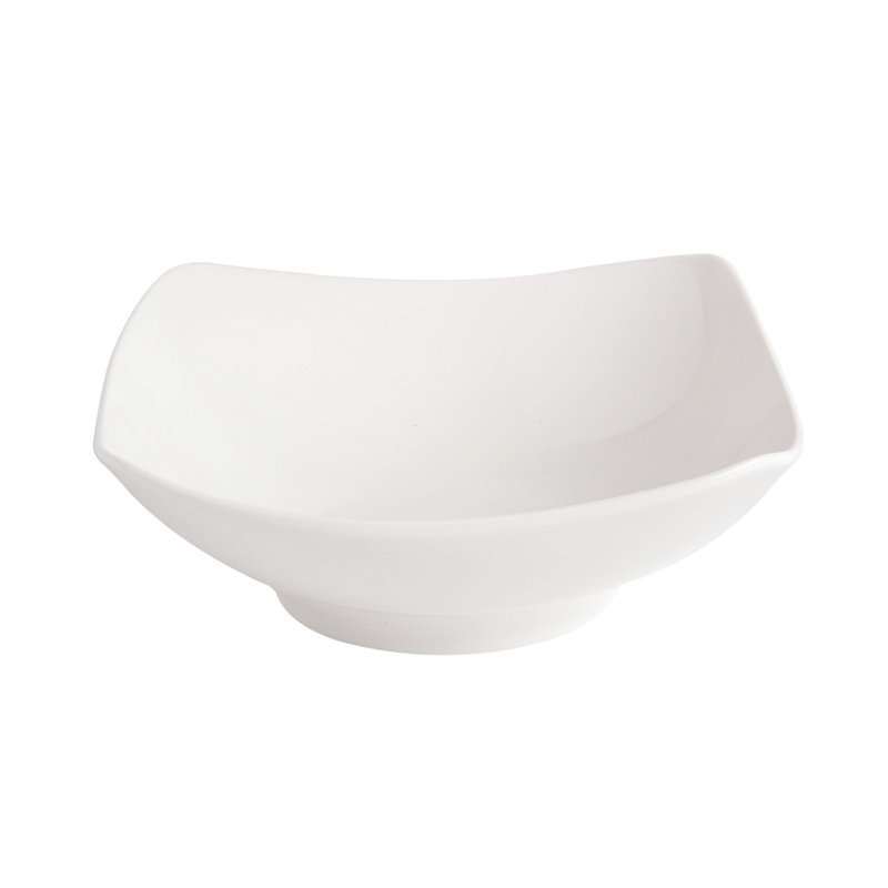 Gibson Home Everyday Square 40-Piece Expanded Dinnerware Set, White Porcelain