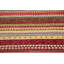 Tapis unique en laine noué à la main rouge / jaune / brun nouvel âge 6 pi 7 po x 9 pi 2 po Gabbeh