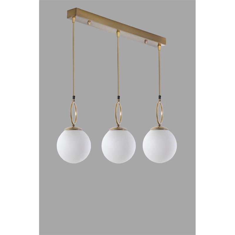 Lustre scandinave élégant, 55 x 16 pouces | Fabrication 100% métal, hauteur réglable, peinture séchée au four, revêtement dégringolé | Douille E27 de 40 W maximum | Parfait pour les salons glamour, les salles à manger et les vestibules