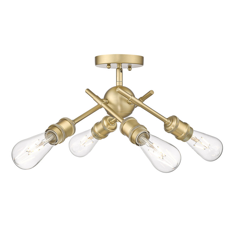 Rhynwood Semi Flush Mount, Brushed Champagne Bronze