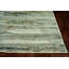 Tapis abstrait bleu et ivoire 5 pi x 8 pi Dhurrie