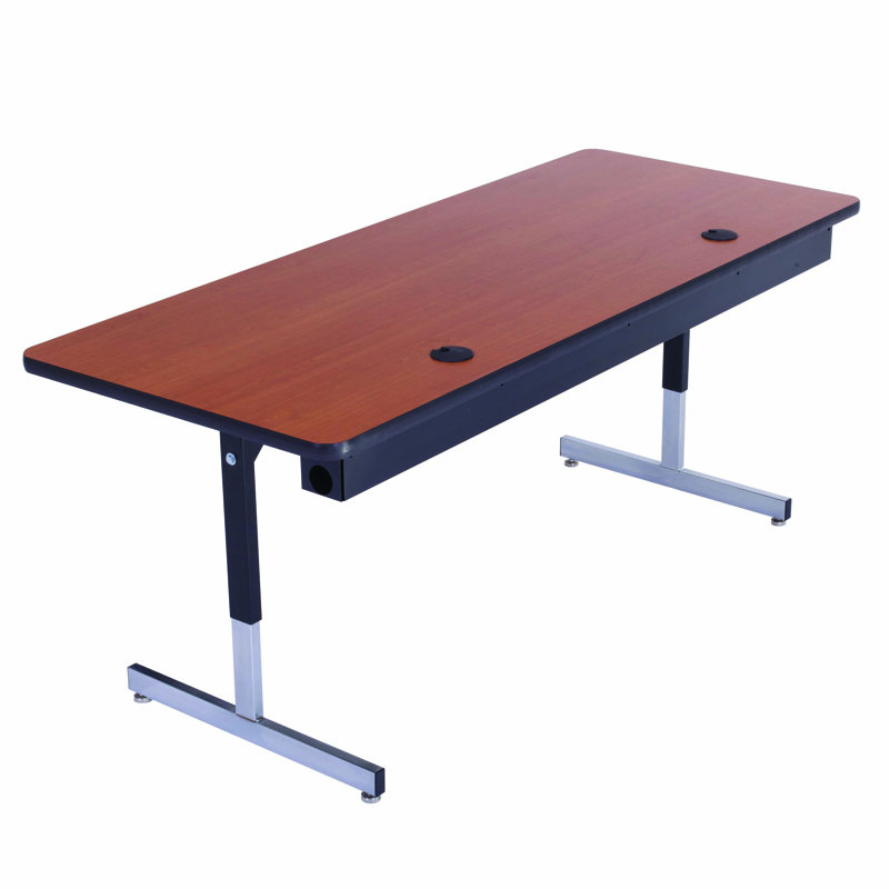 Matériel informatique et technologie - Tables avec pieds à piédestal et gestion des câbles, H 29 po x l 60 po x P 18 po