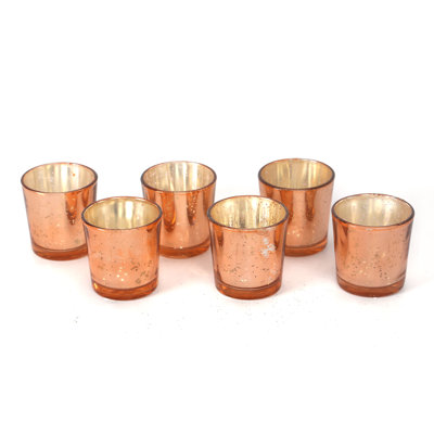 Ensemble de porte-votive de cheminée en verre 6 pièces
