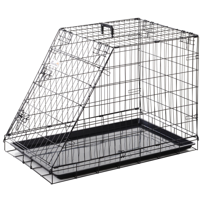 Palmdale Trapeze Collapsible Dog Pet Travel Box Cage Removable Tray 93Lx58Wx65H cm