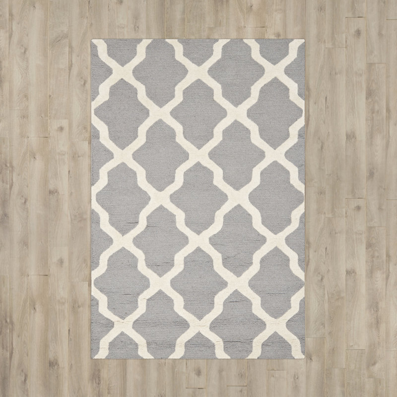 Darbonne Geometric Wool Hand Woven Area Rug, Rectangle 91 x 152cm