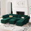 Wylodene 116.6'' Variable Module Velvet Sofa Bed Sectional U Shape Couch with Storage Seat Ottoman-453236871