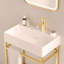 Ensemble de meuble-lavabo sur pied 24 po avec lavabo en céramique, ensemble de lavabo console sur pied, lavabo rectangulaire en céramique sans robinet-111123855