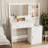 Modern Dressing Table With Adequate Storage And Lights For Bedroom Use Functional Drawer Hidden Compartments