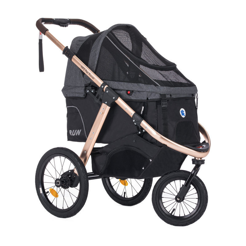 Pet Rover Run Foldable Pet Jogger Stroller, Black