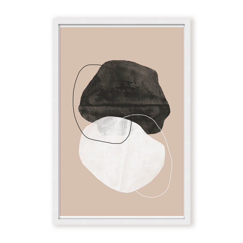 Cosmic Abstract by The Miuus Studio - Picture Frame Painting on Paper, 24" H x 16" W x 1.125" D, Black, Framed Matted Print