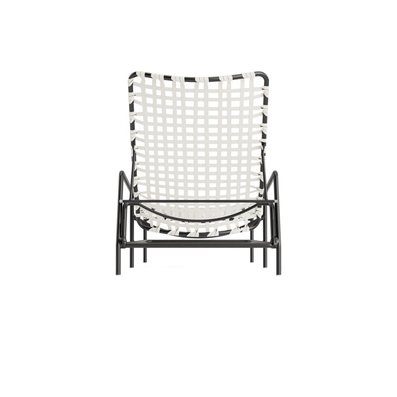 Kantan Outdoor Chaise Lounge, White Lite/Textured Pewter