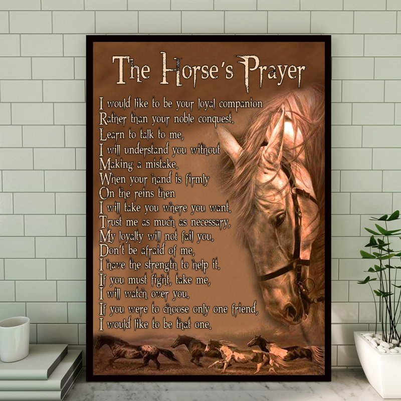Toile tendue avec châssis The Horse's Prayer