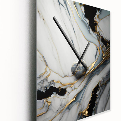 Ilianis - Horloge murale moderne abstraite en marbre